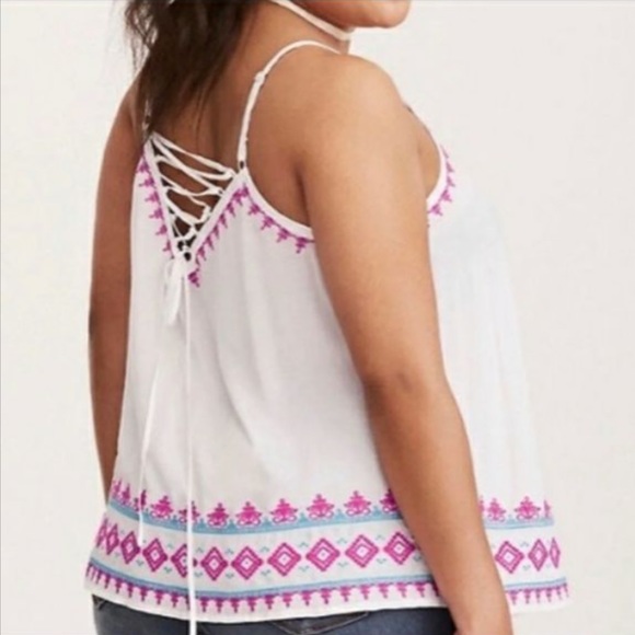Torrid Lace Up Back Tank - Picture 2 of 2